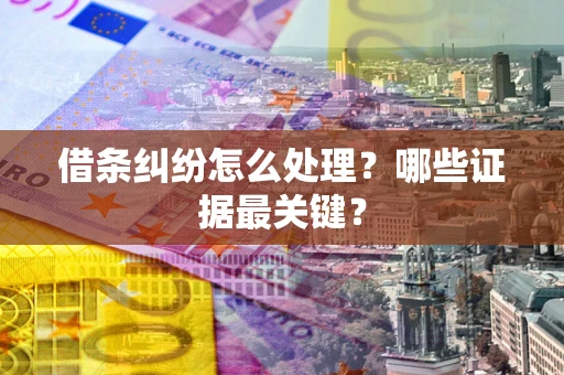 北京借条纠纷怎么处理？哪些证据最关键？