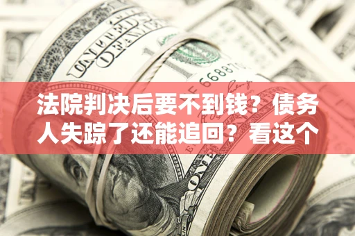 北京法院判决后要不到钱？债务人失踪了还能追回？看这个方法！