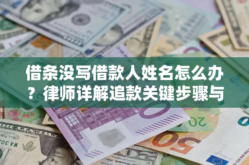 北京借条没写借款人姓名怎么办？律师详解追款关键步骤与证据链构建